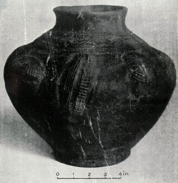 A cinerary urn from Argyll Avenue - from William Austins History of Luton